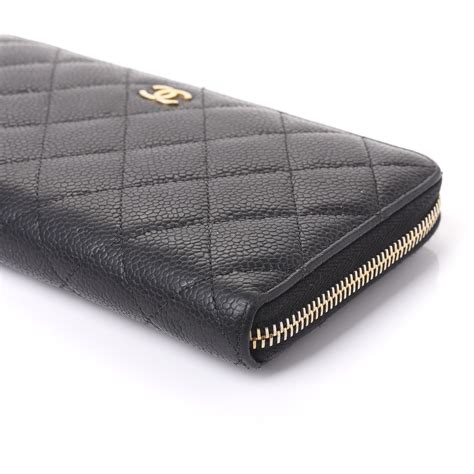 chanel double zip wallet|Chanel large zip around wallet.